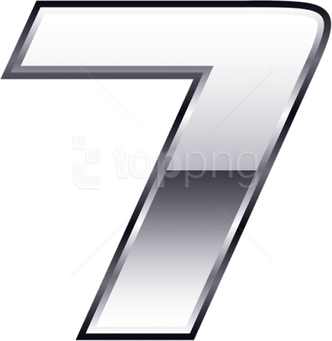 Free Png Download Silver Number Seven Clipart Png Photo - Number Seven Silver (480x494)