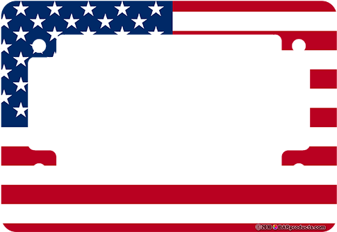 Flag Motorcycle License Plate Frame - American Flag Frames Png (500x500)
