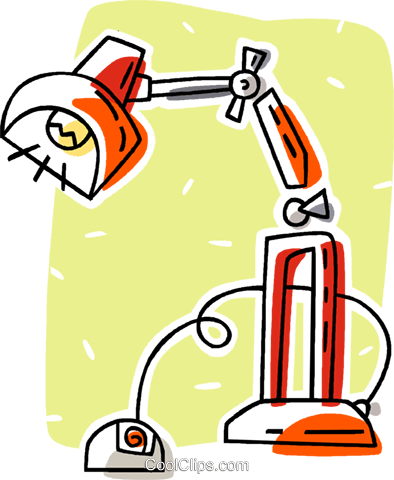 Desk Lamp Royalty Free Vector Clip Art Illustration - Desk Lamp Royalty Free Vector Clip Art Illustration (394x480)
