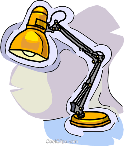 Desk Lamp Royalty Free Vector Clip Art Illustration - Desk Lamp Royalty Free Vector Clip Art Illustration (406x480)