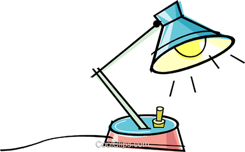 Desk Lamp Royalty Free Vector Clip Art Illustration - Desk Lamp Royalty Free Vector Clip Art Illustration (480x297)