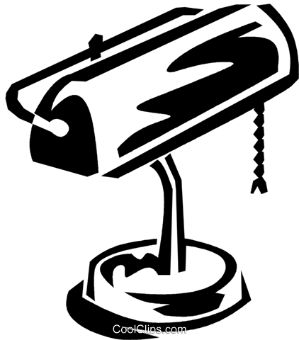Desk Lamp Royalty Free Vector Clip Art Illustration - Desk Lamp Royalty Free Vector Clip Art Illustration (422x480)