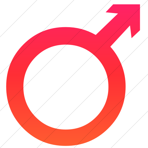 Classica Mars Symbol Icon Simple Ios Orange Gradient - Symbole Masculin (512x512)