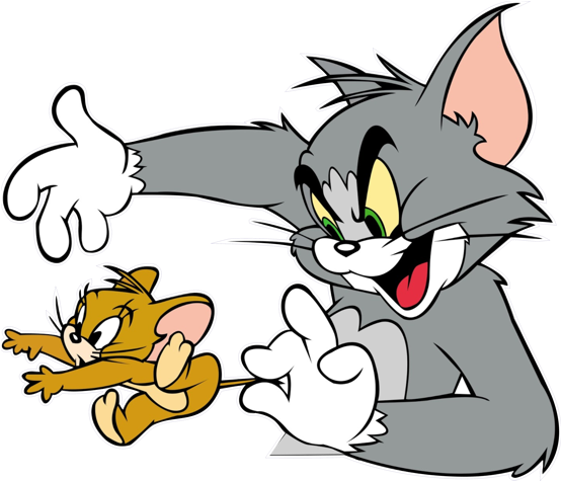 Tom And Jerry Cartoons Clipart Tom Cat Jerry Mouse - Tom Ve Jerry Png (562x506)