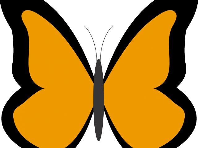 Butterfly Design Clipart Colorful Flying Butterfly - Blue Butterfly Clip Art (640x480)