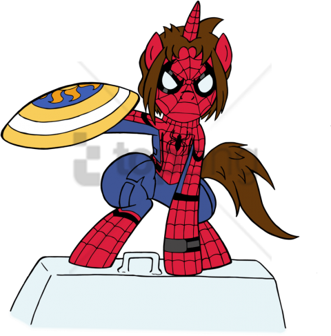 Free Png Spiderman Civil War Pony Png Image With Transparent - Spider Man Homecoming Spiders And Magic (480x487)