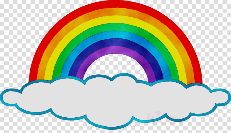 Rainbow Color Scheme Indigo - Rainbow And Clouds Clipart (900x520)