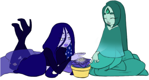 Diamond Chibibits My Paraiba Interacting Together - Steven Universe Indigo Diamond (500x280)