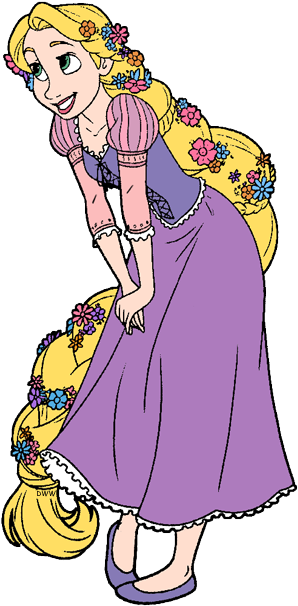 Tangled With Flowers In Hair Clip Art , Png Download - Tangled With Flowers In Hair Clip Art (298x606)