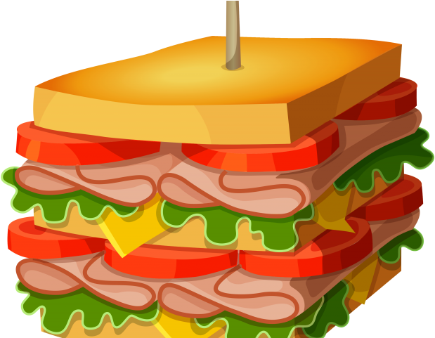 Burger Clipart Clear Background - Transparent Background Sandwich Clipart (640x480)
