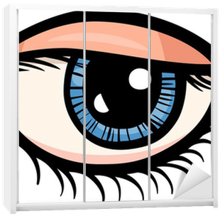 Eye Clip Art Cartoon Illustration Wardrobe Sticker - Alphabet E For Eyes (400x400)