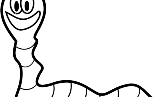Free Black And White Worm Clipart (660x330)