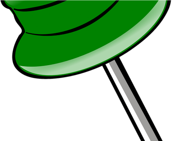 Thumb Tack Clipart Green - Pin Clipart (640x480)