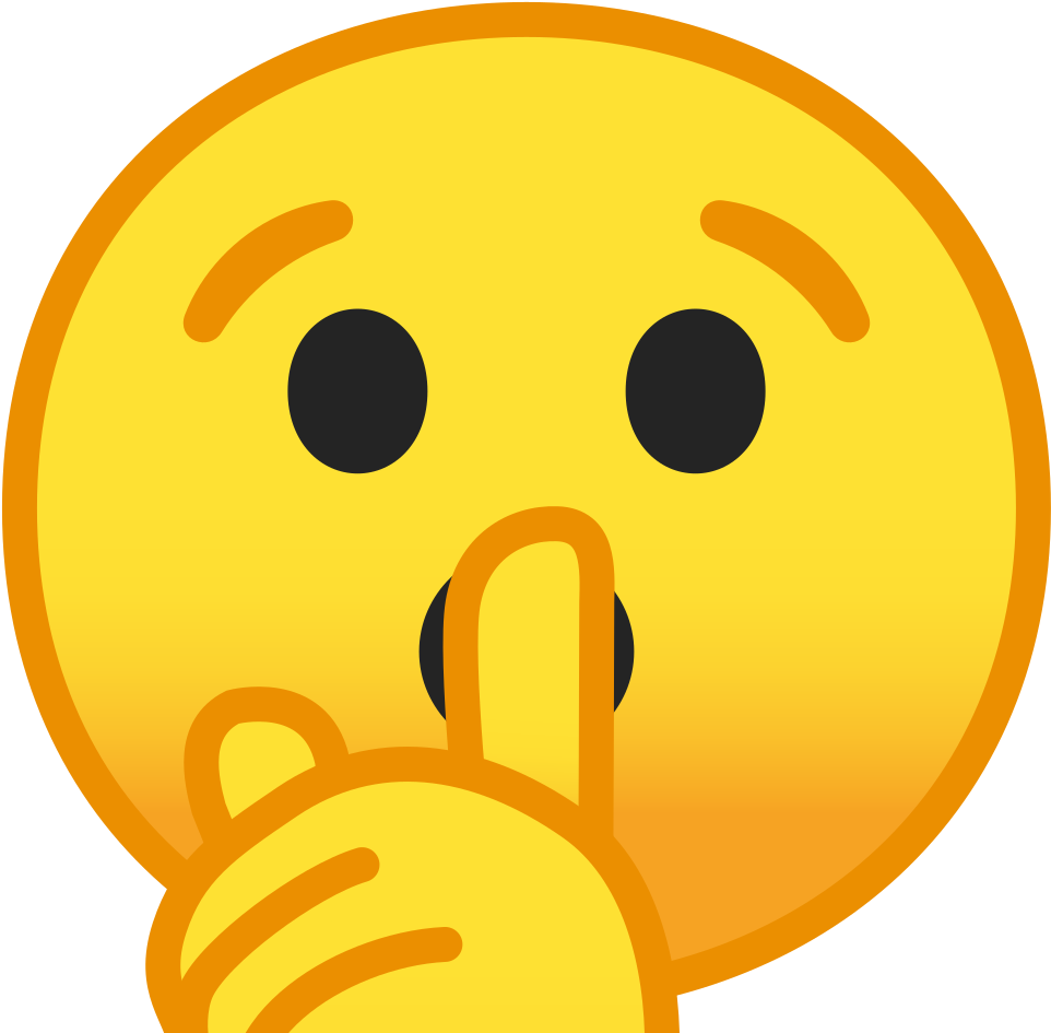 Shushing Face Icon - Shh Emoji (1024x1024)