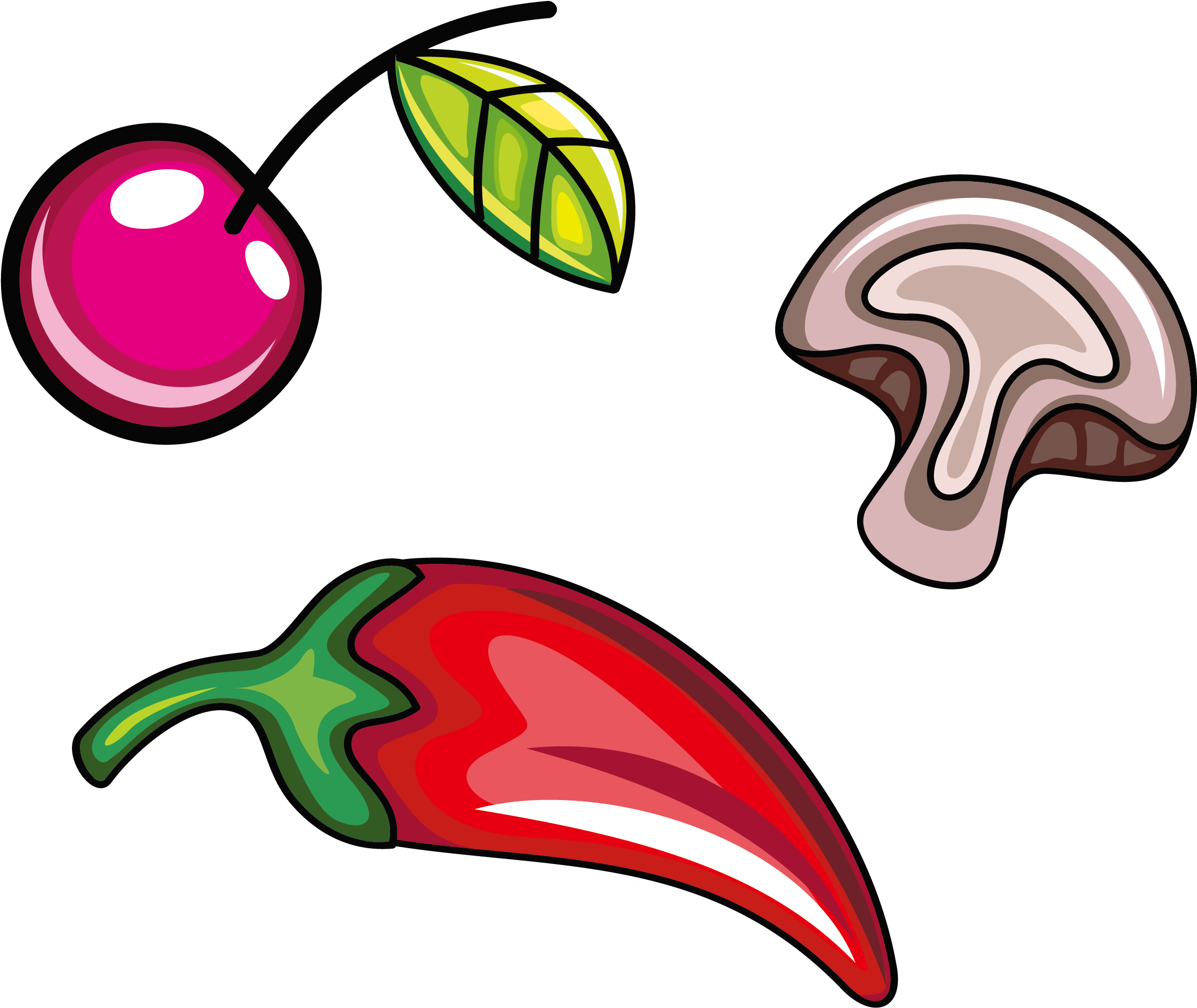 Fruit Facing Heaven Pepper Clip Art And - Sweet And Chili Peppers (2917x2917)