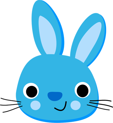 Easter Bunny Clipart - Blue Bunny Clip Art (387x420)