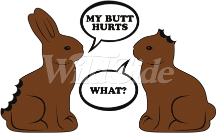 Chocolate Bunnies Talking - Cartoon (450x450)