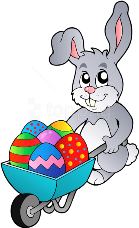 Free Png Download Transparent Easter Bunny With Egg - Clip Art (480x758)