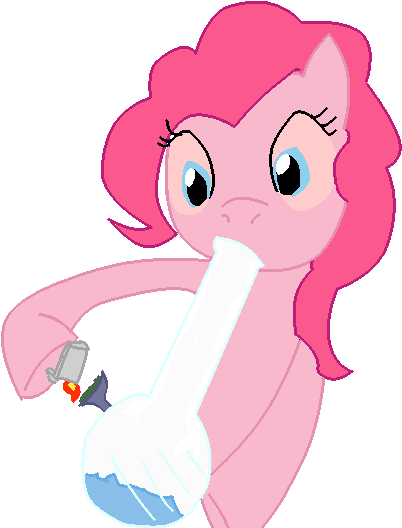 Bong, Drugs, Junkie Pie, Marijuana, Pinkie High, Pinkie - Pinkie Pie On Drugs (409x528)
