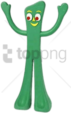 Free Png Download Gumby Holding Up Both Arms Clipart - Green Rubber Dog Toy (480x480)