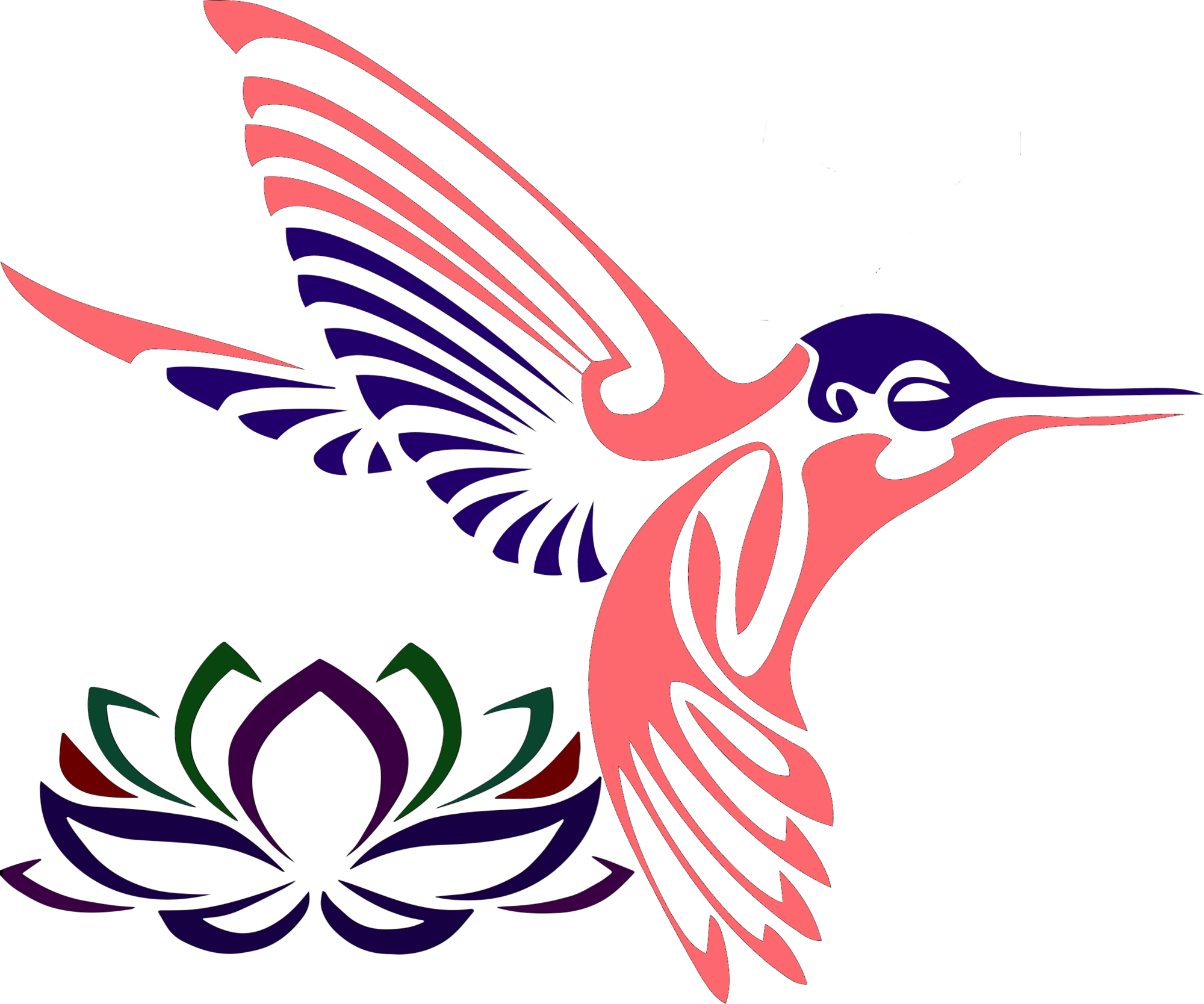 Hummingbird Clipart Tribal - Black And White Hummingbird Clipart (2000x1668)