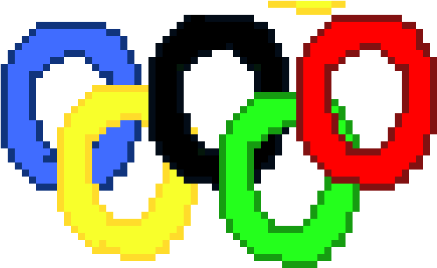 Olympic Rings - Emotion Pixel Art (700x390)