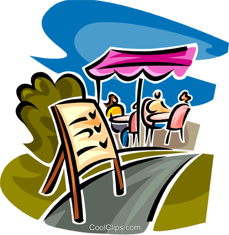 Menu Outside Of A Cafe Royalty Free Vector Clip Art - Menu Outside Of A Cafe Royalty Free Vector Clip Art (467x480)
