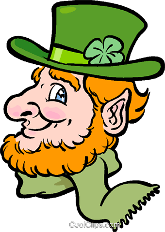 Leprechaun Head Royalty Free Vector Clip Art Illustration - Leprechaun Head Royalty Free Vector Clip Art Illustration (340x480)