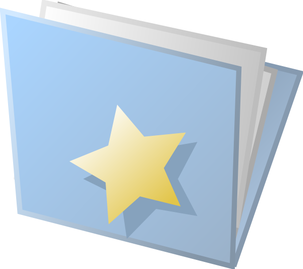 Free Vector Starred Folder Clip Art - Folder Clip Art (600x533)