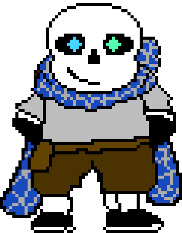 Pixel Clipart Blueprints - Ink Sans Pixel Art (670x830)