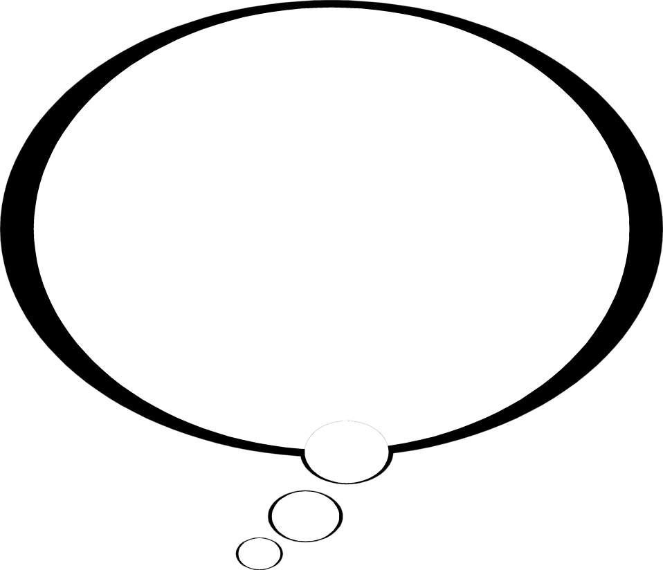 Cartoon Thought Bubbles Clip Art - Speech Bubble Black Background (958x824)