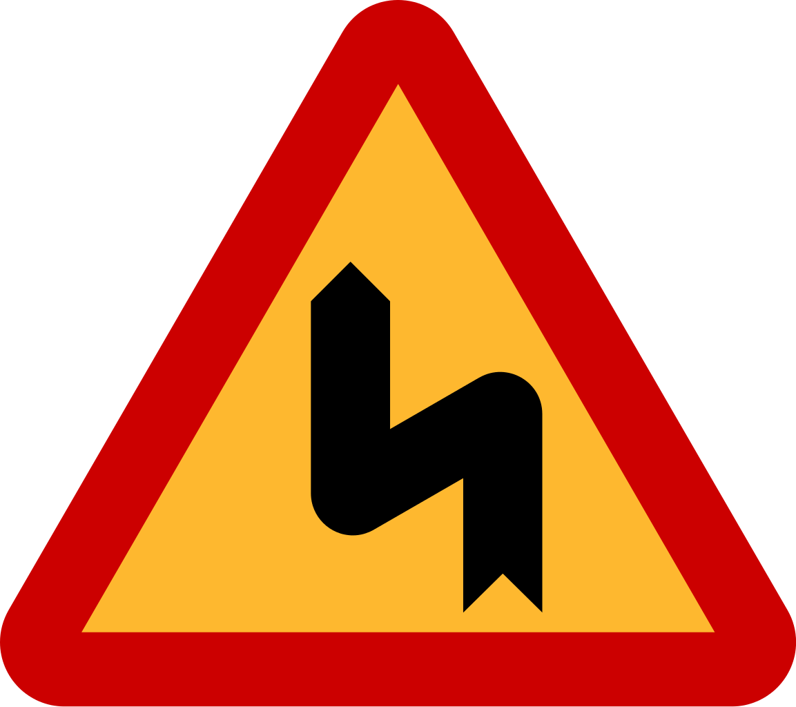 Road Signs Clip Art - Traffic Signs Curve (1153x1024)