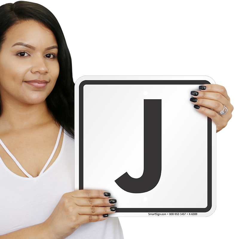 Letter J Parking Spot Sign - Parking Lot (800x800)
