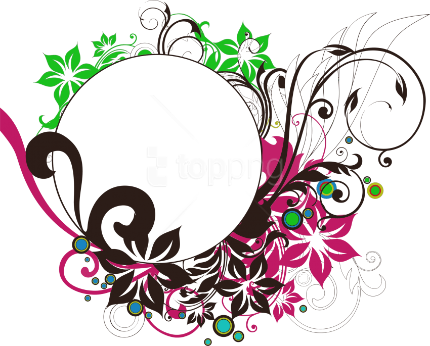 Free Png Floral Round Frame Png - Design Photo Frame Png (850x685)