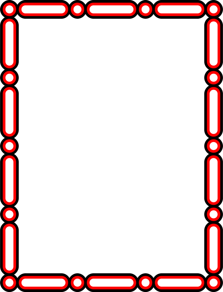 Decorative Arts Clipart Picture Frames Borders And - Frame And Borders Clip Art Red (900x1174)