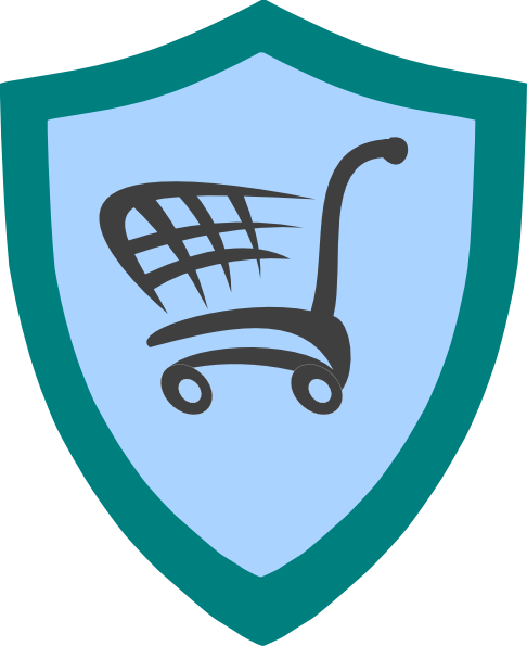 Blue Shopping Cart Logo (486x595)