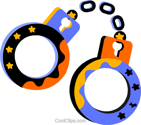 Handcuffs And Leg Irons Royalty Free Vector Clip Art - Circle (480x426)