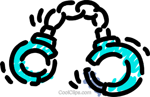 Handcuffs And Leg Irons Royalty Free Vector Clip Art - Handcuffs And Leg Irons Royalty Free Vector Clip Art (480x312)