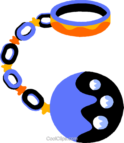 Handcuffs And Leg Irons Royalty Free Vector Clip Art - Circle (418x480)