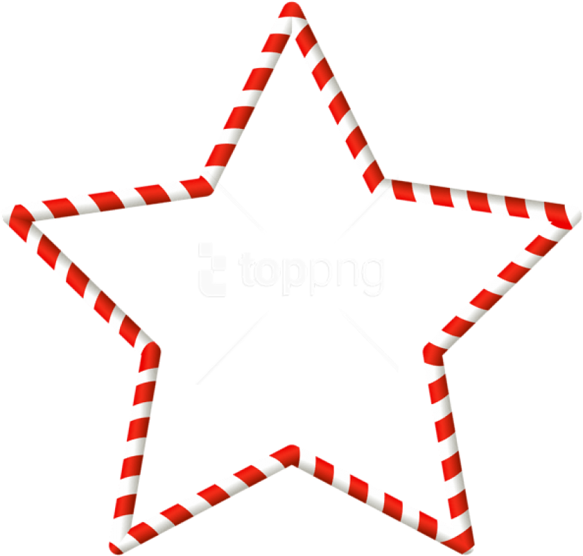 Free Png Christmas Candy Cane Star Border Png - Clip Art (850x811)