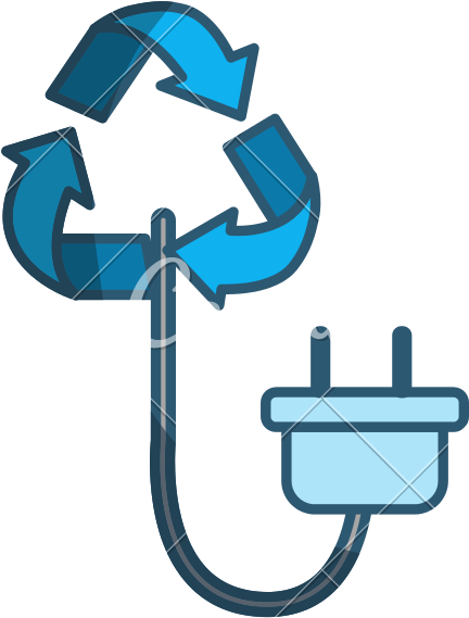 Blue Reduce Symbol With Power Cable Icon - Blue Reduce Symbol With Power Cable Icon (800x800)