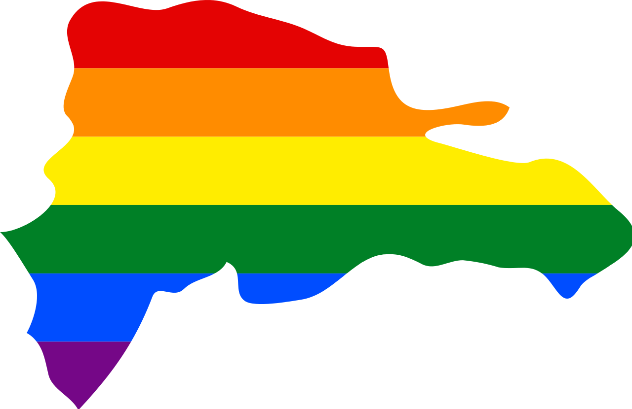 Lgbt Flag Map Of The Dominican Republic - Mapa Republica Dominicana Png (1280x830)