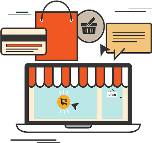 Online Store - Online Shop Vector Png (507x602)