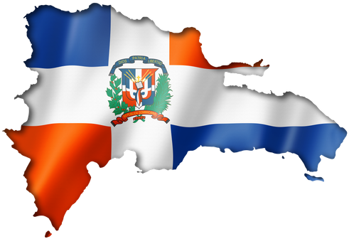 Dominican Republic Flag Map - Dominican Republic Flag No Background (550x398)