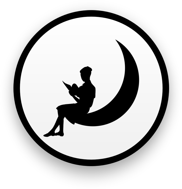 Girl On The Moon Emblem - Girl On Moon Silhouette Png (800x800)
