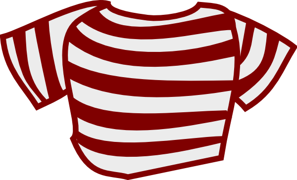 Maroon Clipart Jersey Shirt - Blue And White Shirt Clip Art (600x364)