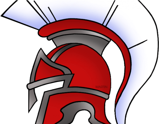 Roman Warriors Clipart Woodlands - Ancient Greek Spartan Helmet (640x480)