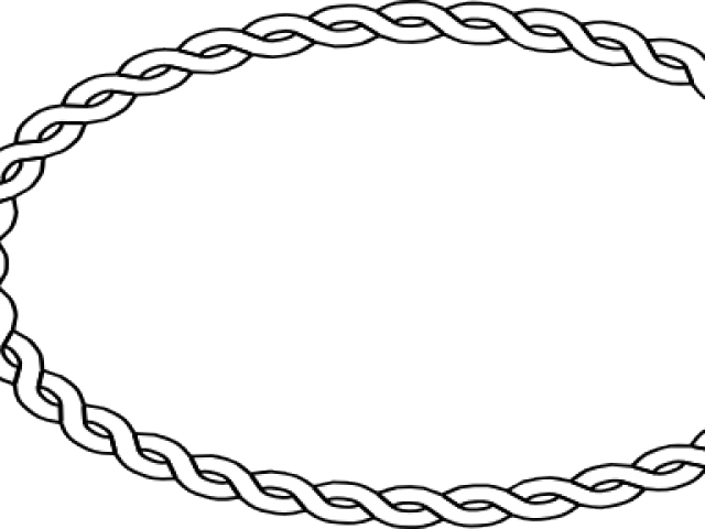 Oval Clipart Borders - Oval Rope Border Png (640x480)