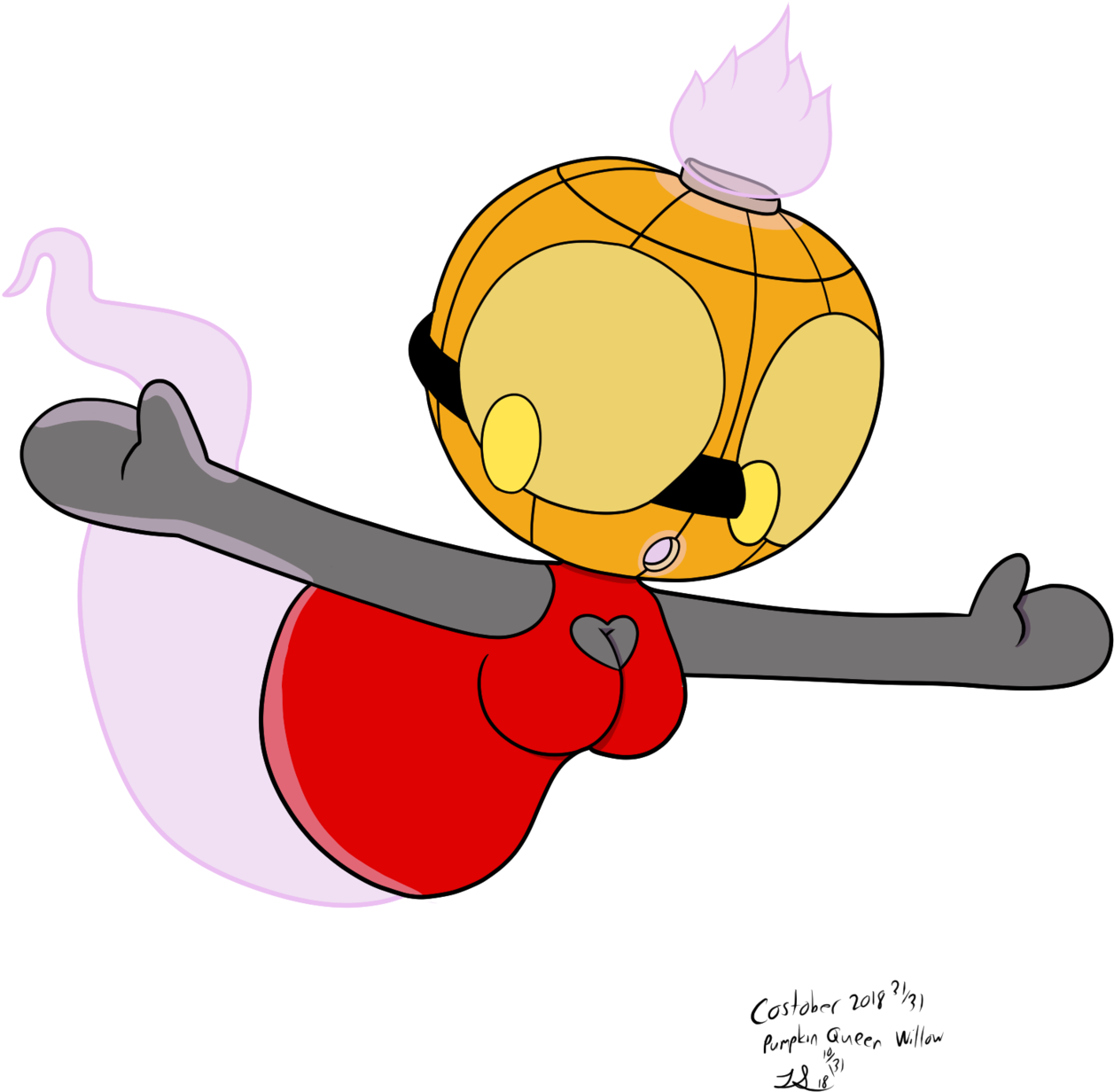 Day 31 Of Costober, Pumpkin Queen Willow - Cartoon (1280x1280)