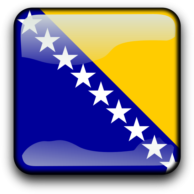 Similar Clip Art - Flag Of Bosnia And Herzegovina (800x800)